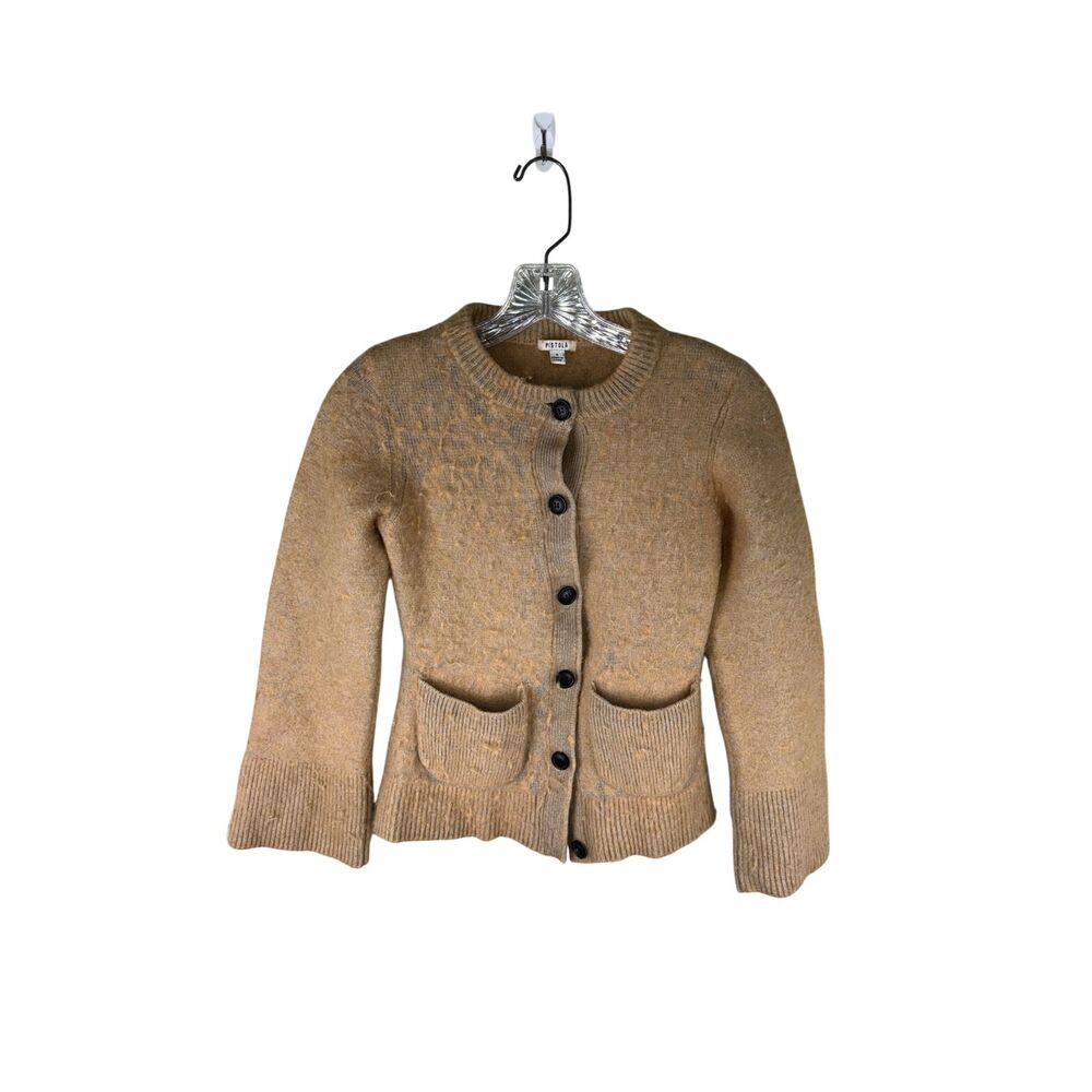 Pistola Dani Brown‎ Long Sleeve Button Down Knit Cardigan, Size Small